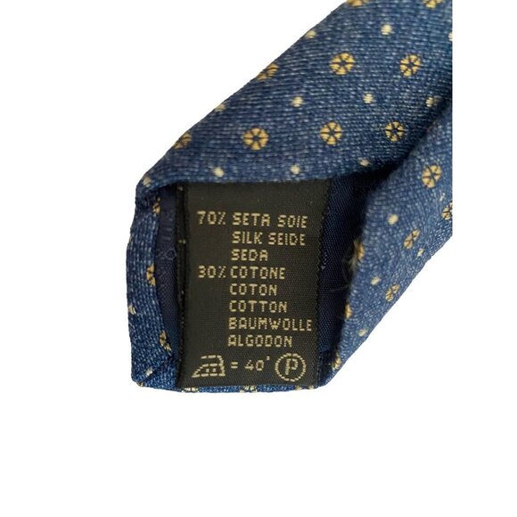 Ermenegildo Zenga Made In Italy Corn Flower Silk Foulard Designer Tie - Picture 5 of 6